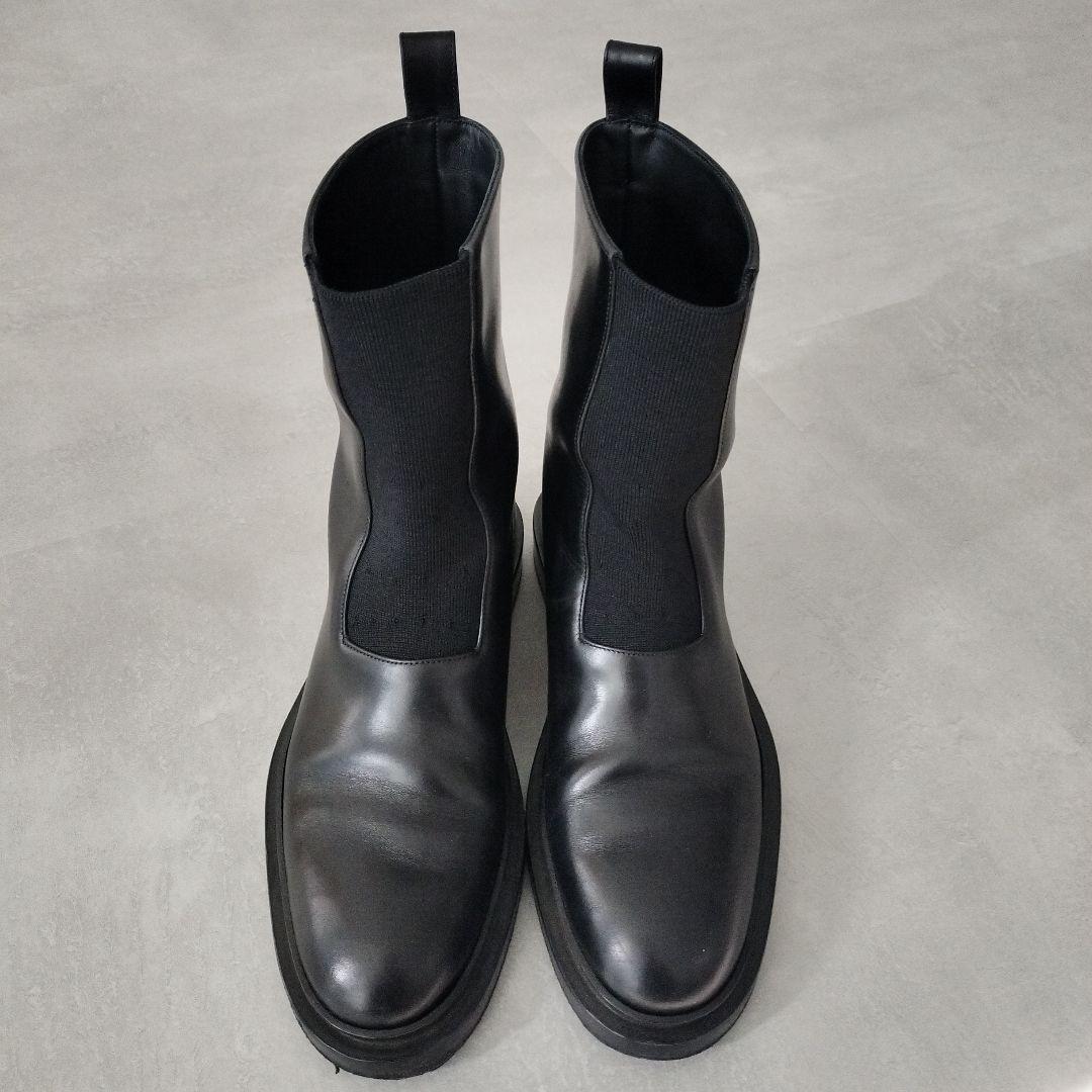 ジルサンダー　サイドゴアブーツ　ブラック38
