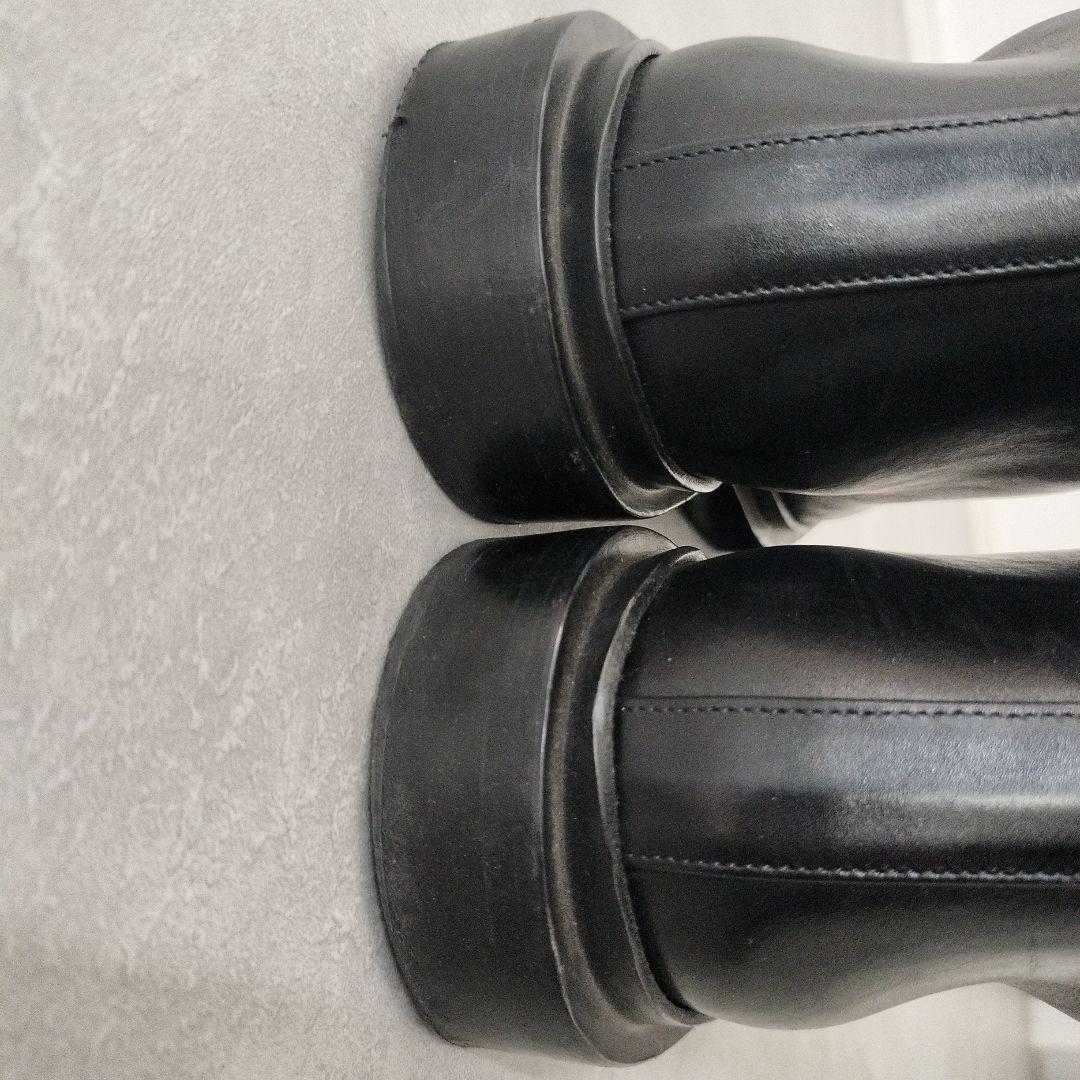 ジルサンダー　サイドゴアブーツ　ブラック38