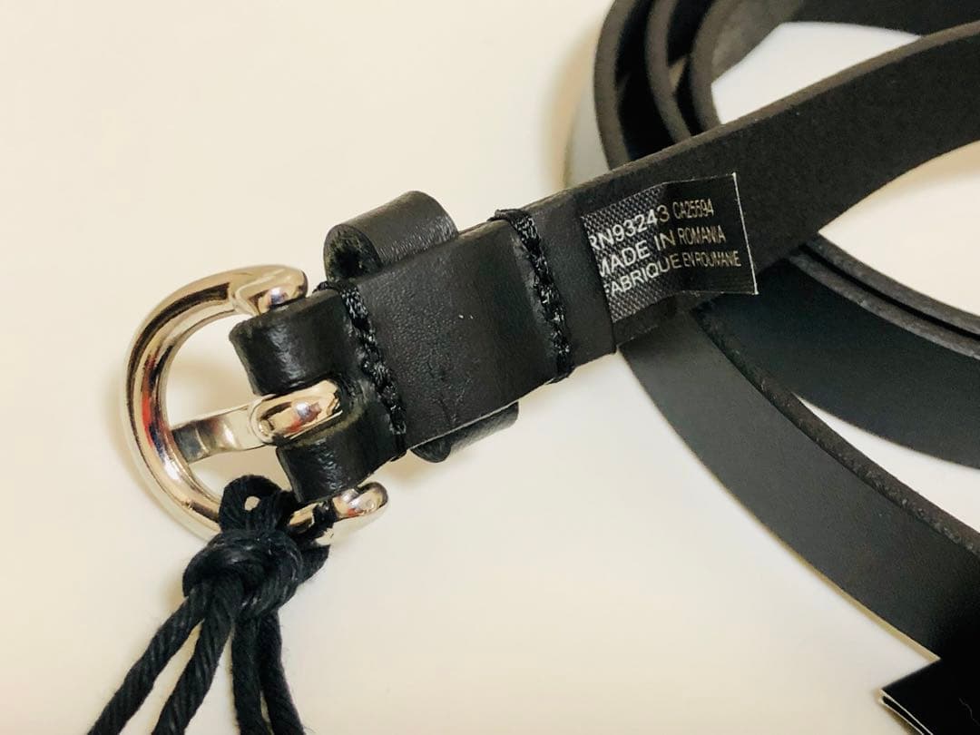 DIESEL ブラック レザーベルト レディース ルーマニア製 新品