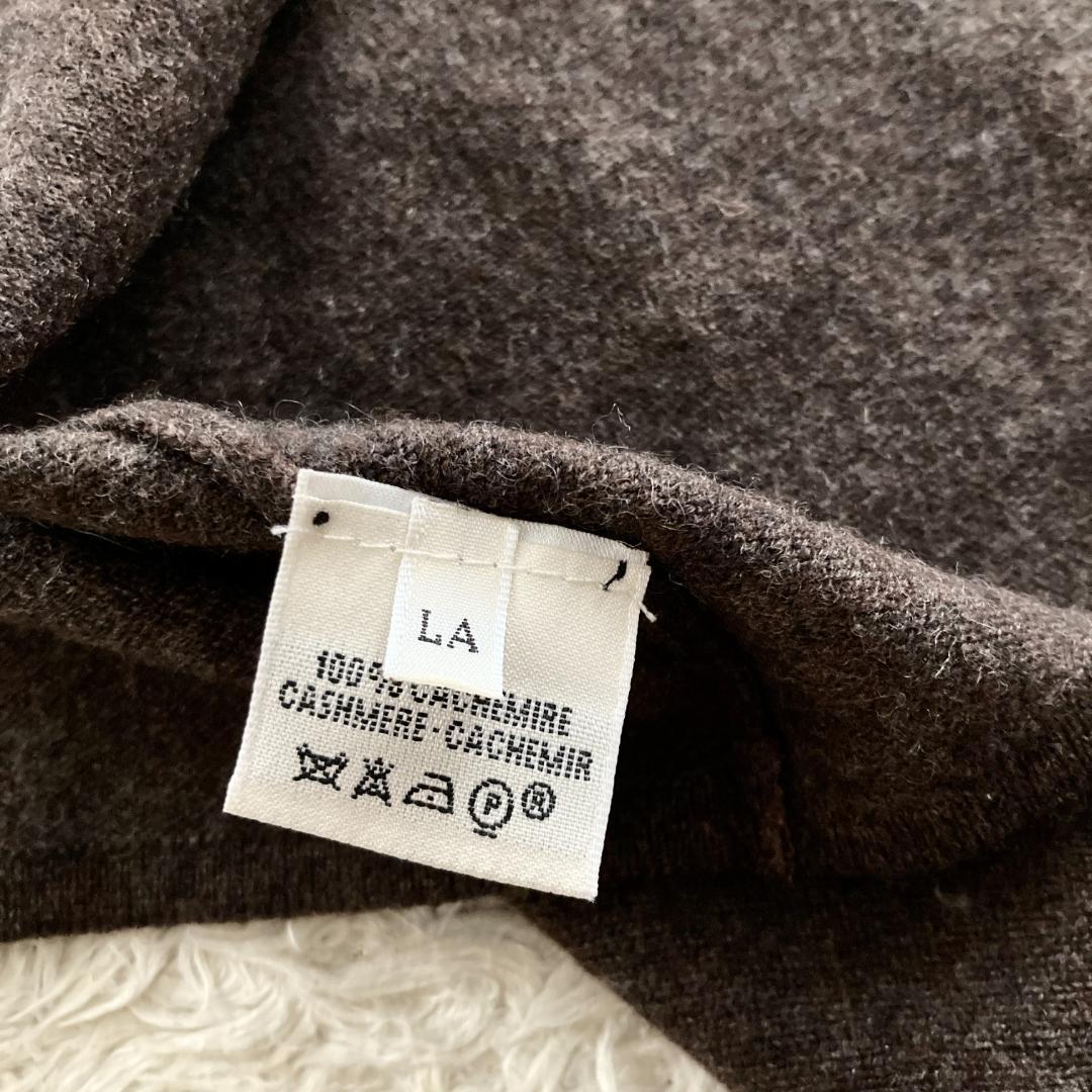 レア 美品　エルメス　L ニット　カーディガン　アンサンブル　ブラウン