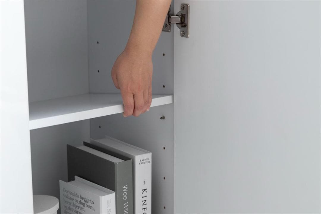 【送料無料】【幅100cm】Anq キャビネット 石目調 棚 収納 ストーン