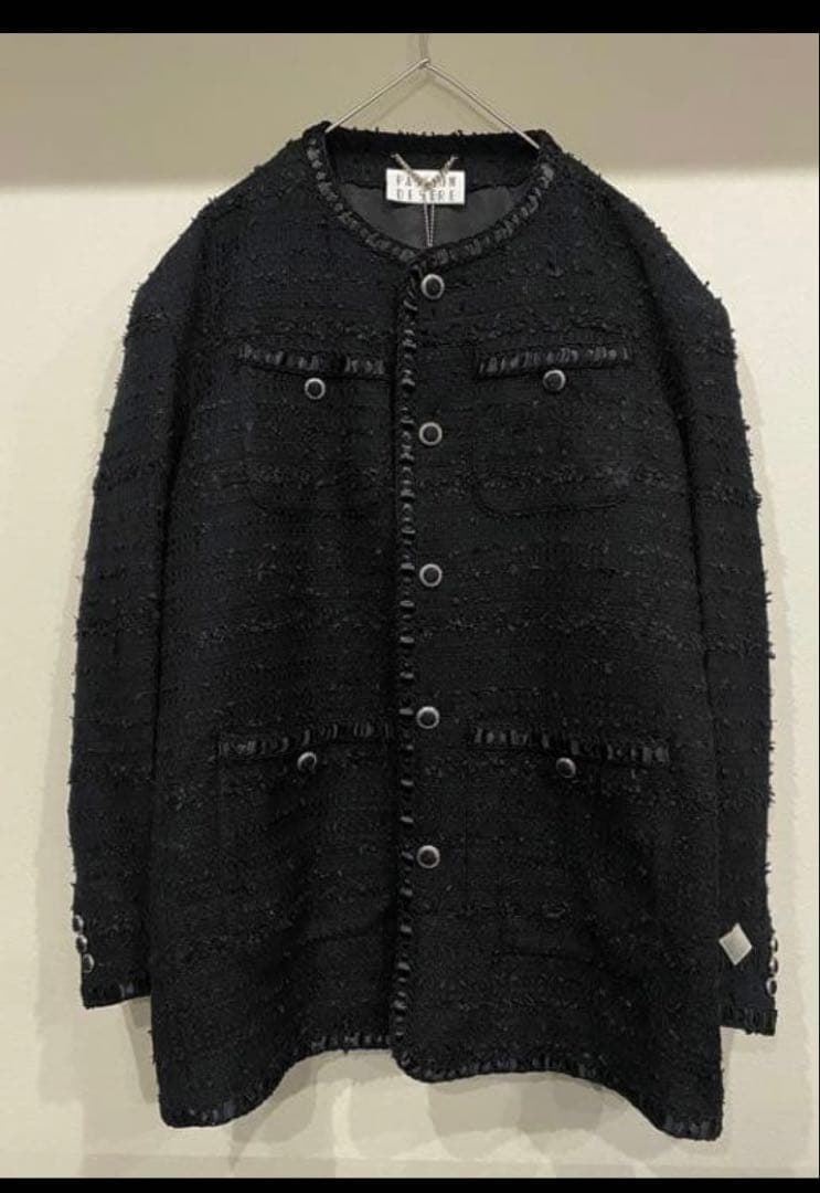 el conductorH ノーカラー ツイードジャケット