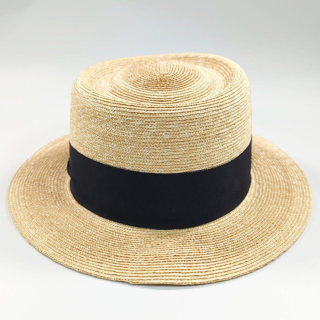 Nine Tailor グログランリボン ストローハット “Lanta Hat\"