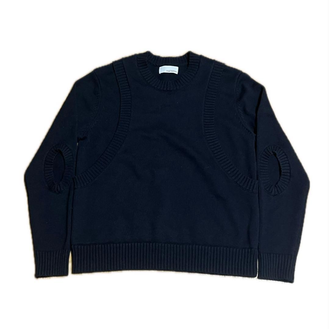 sage nation デザイン ニット ネイビー セージネーション