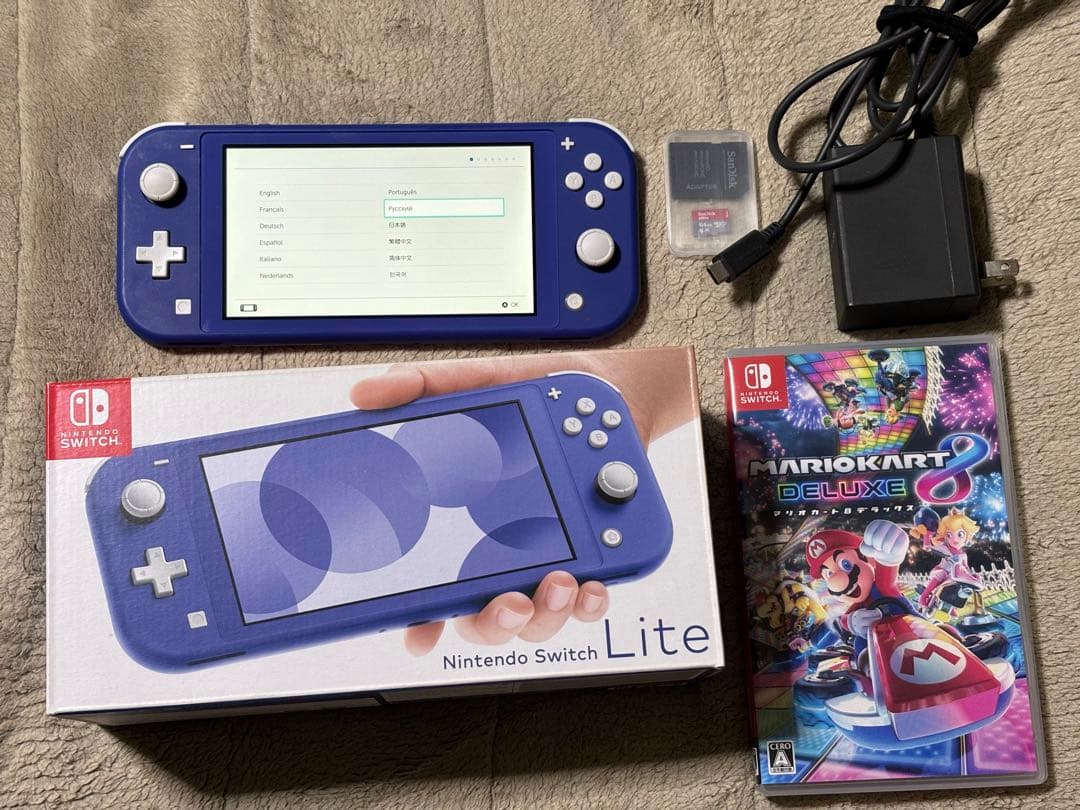 さ*ダ様 マリカ8DX付 Nintendo Switch Lite ブルー 本体