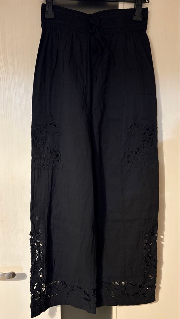 anuke Cutwork Lace Pants レース 黒 38 美品
