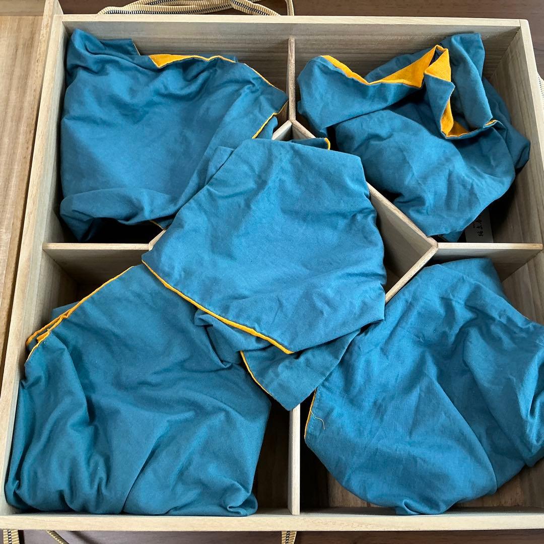 vincentfuto318様 輪島屋本店　波に日の出鶴蒔絵5客揃