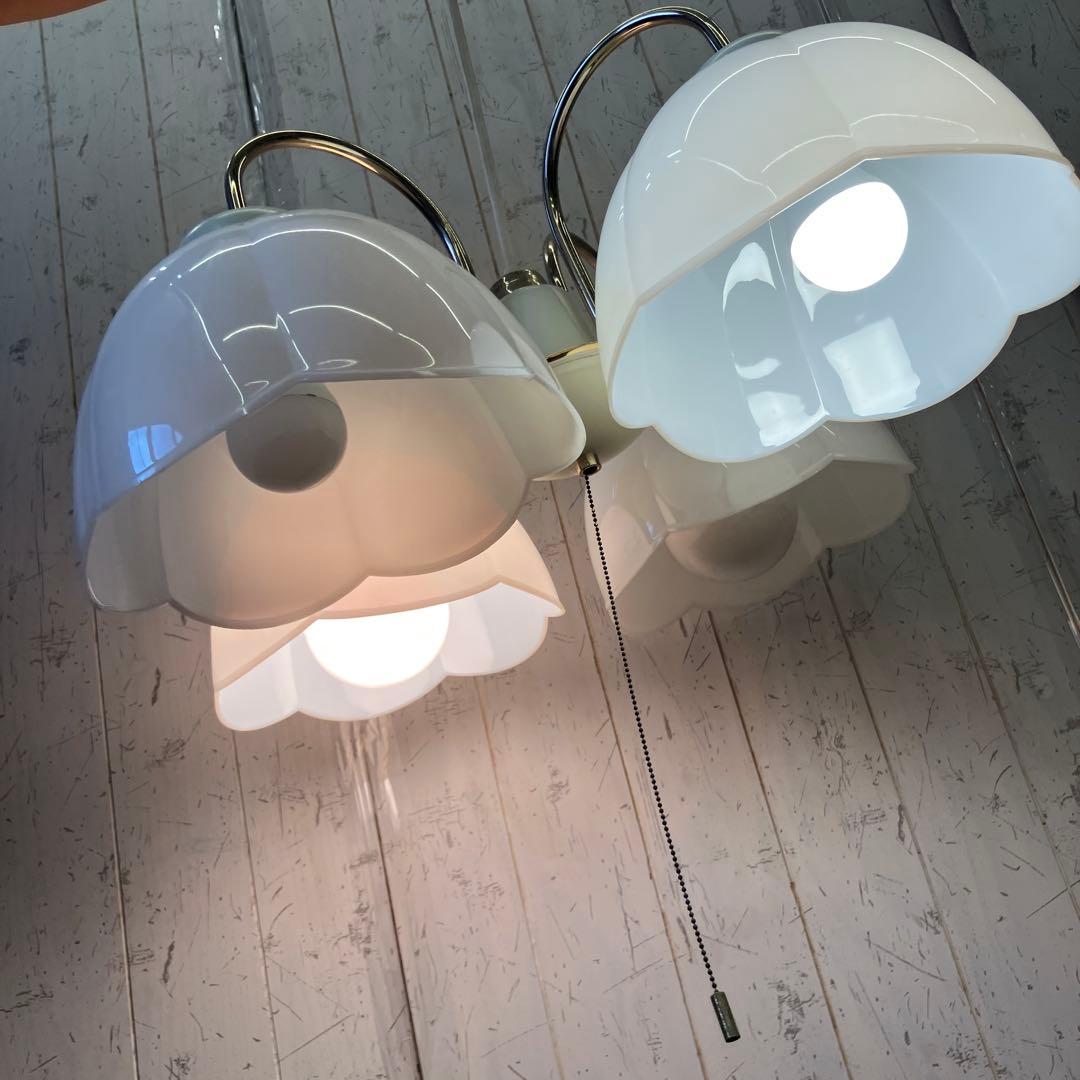 ① 丸善電機 ラッキー 花モチーフ 4灯シャンデリア 白熱灯器具 テーブルライト