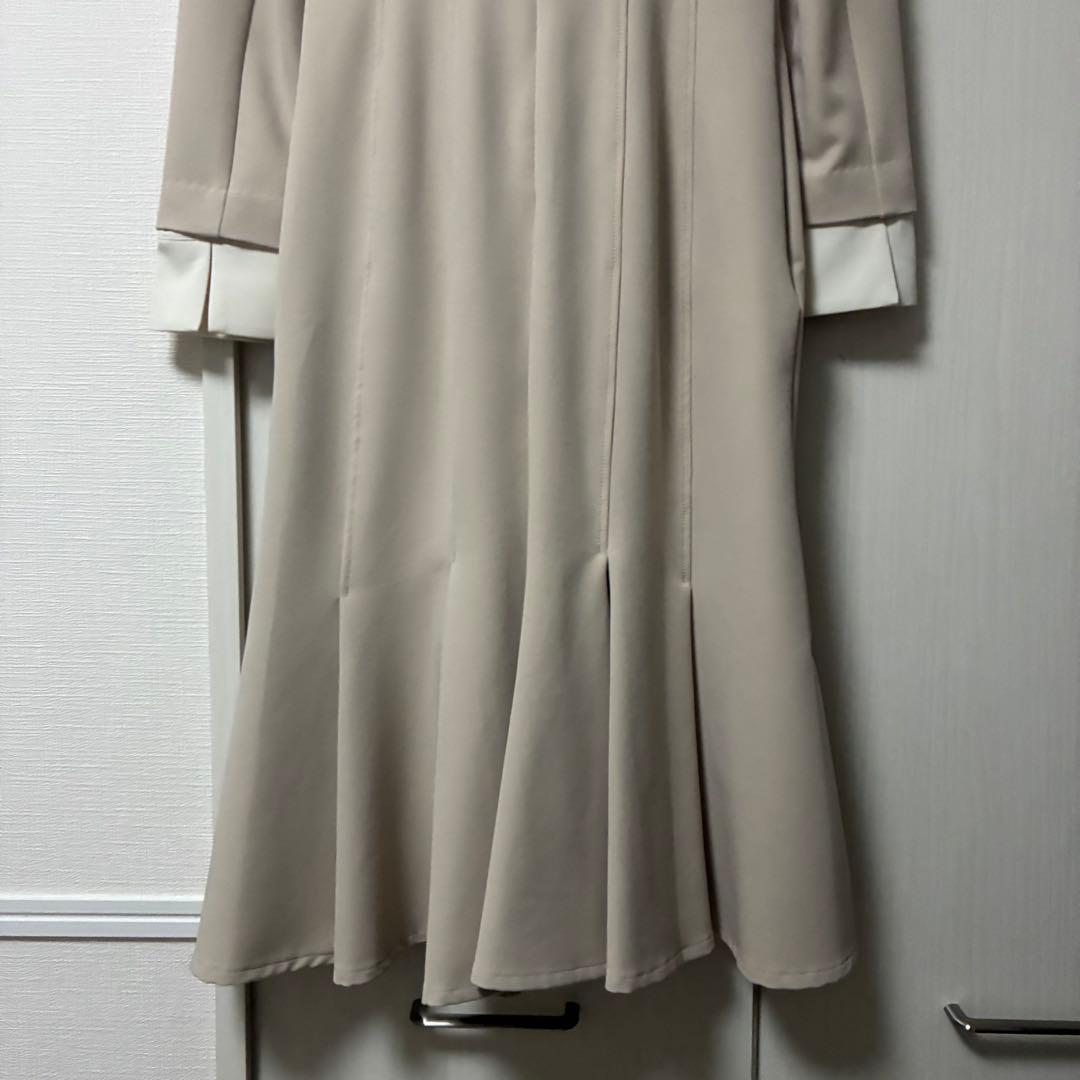 CELFORD セルフォード　刺繍カラータイトワンピース　ベージュ サイズ34