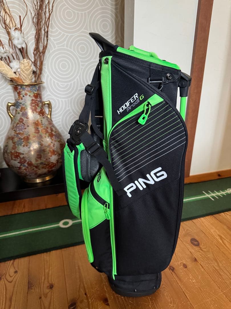 子供用PING HOOFER G スタンドバッグ ブラック/グリーン　超美品✨