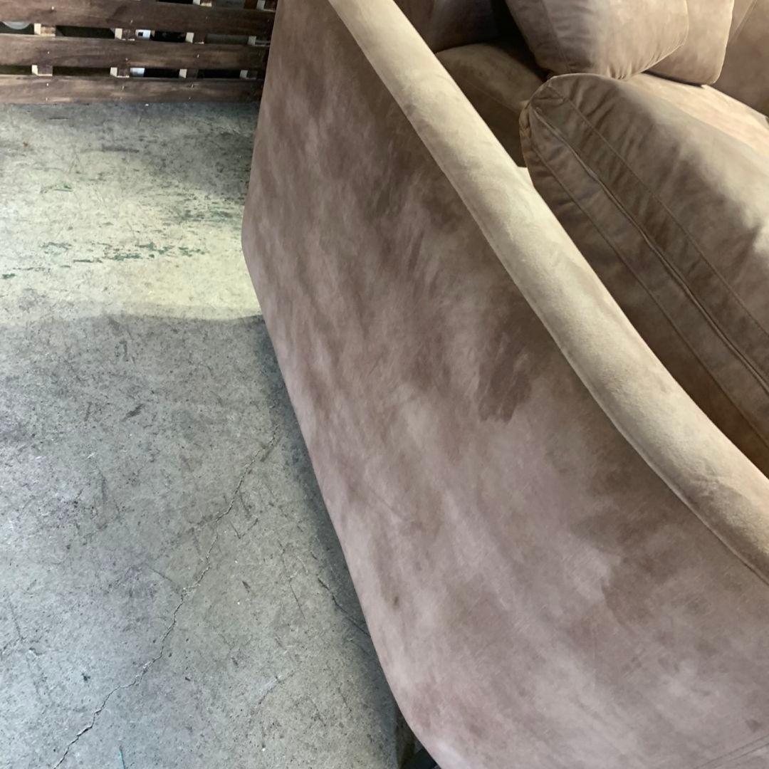 J446\" 現状品 ファブリック カウチソファ 右カウチ ブラウン