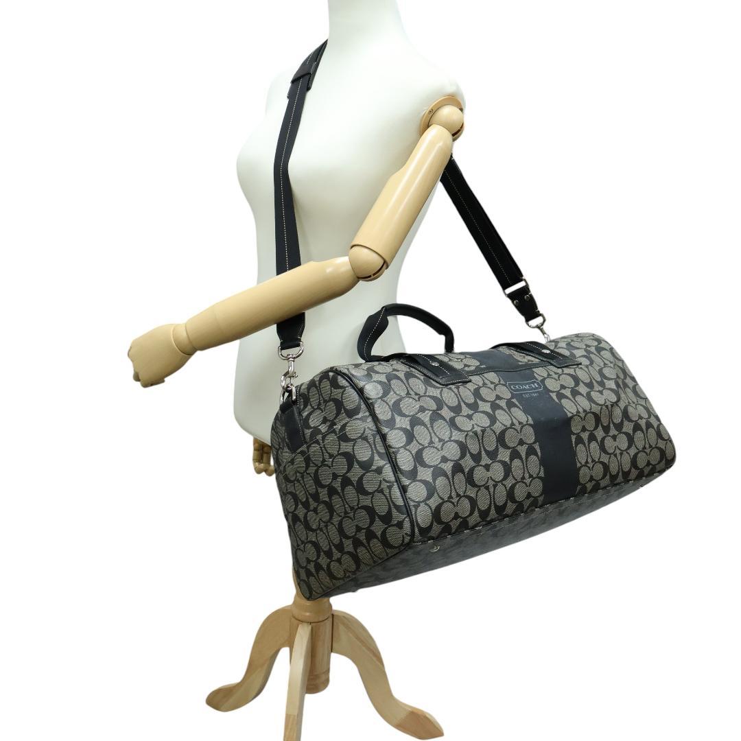 美品 COACH コーチ 2way ボストンバッグ PVC 大容量 F77278