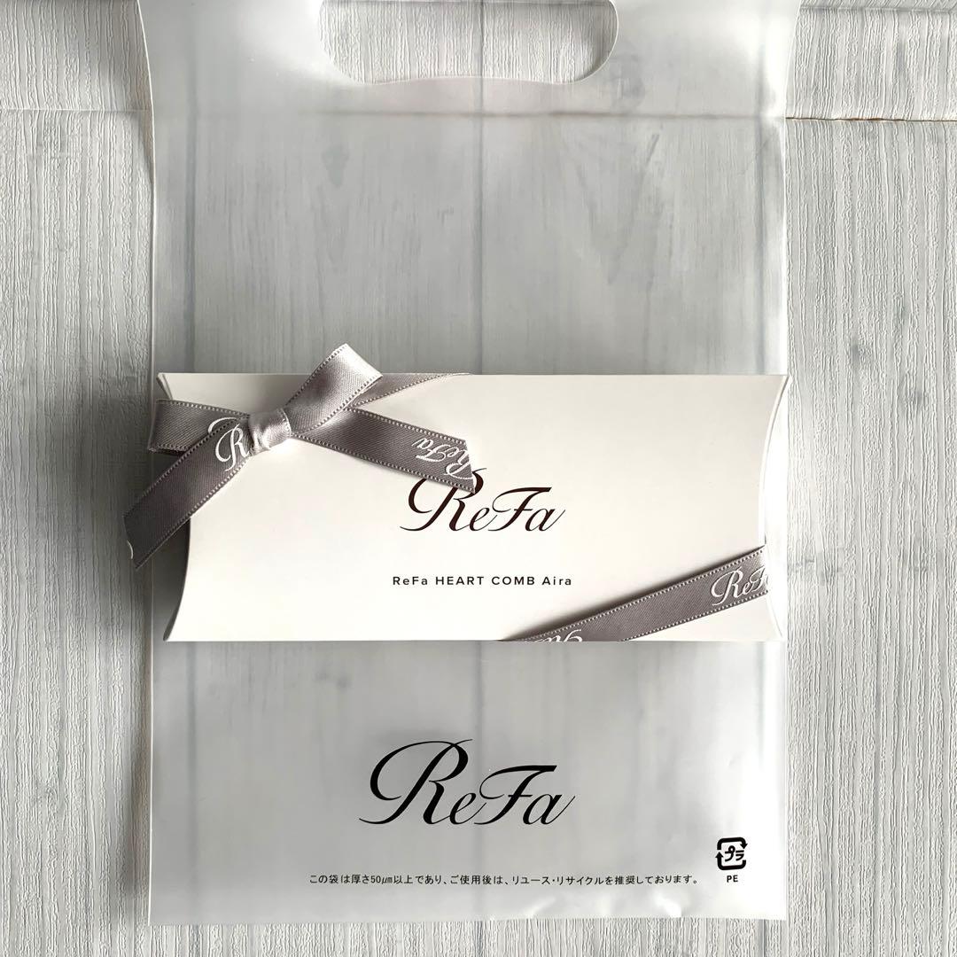 Refa リファ ハートコームアイラ　シャンパンゴールド　リボンラッピング　袋付