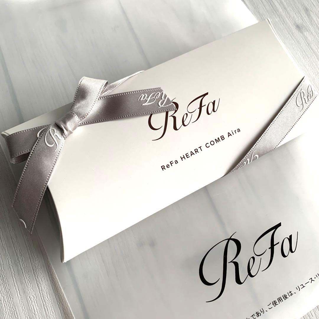 Refa リファ ハートコームアイラ　シャンパンゴールド　リボンラッピング　袋付
