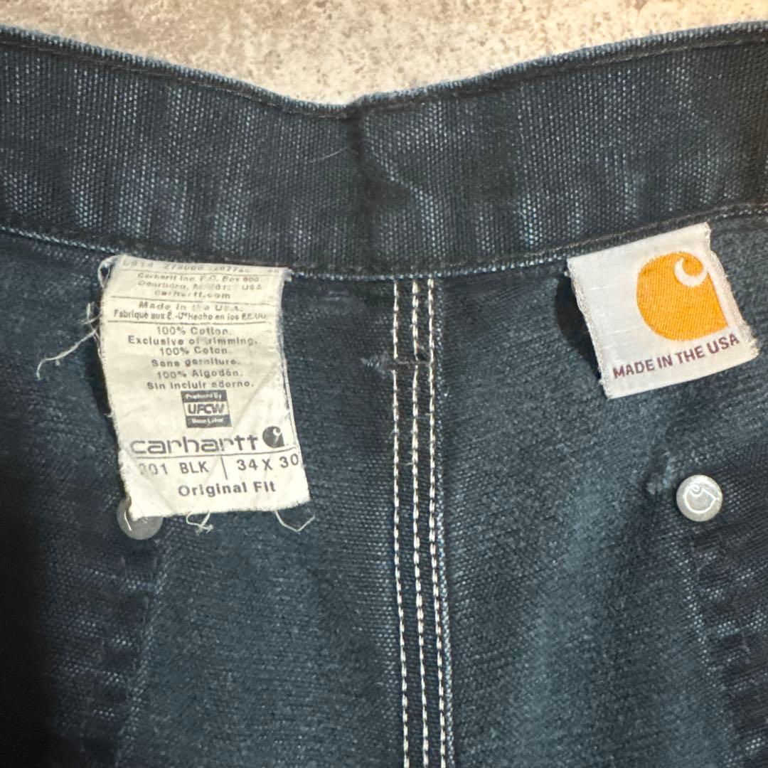 carhartt double knee pants black 34×30