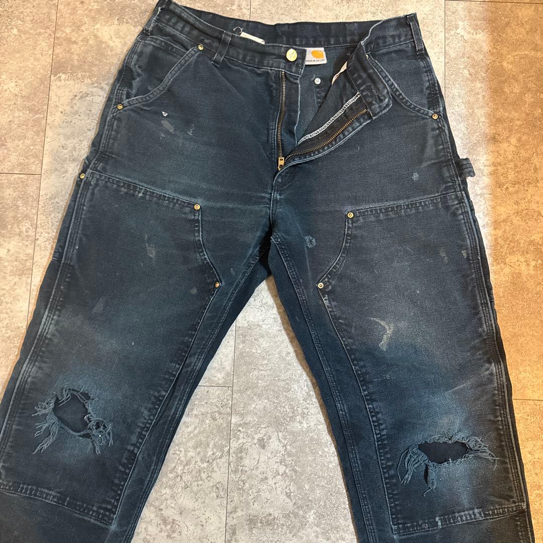 carhartt double knee pants black 34×30