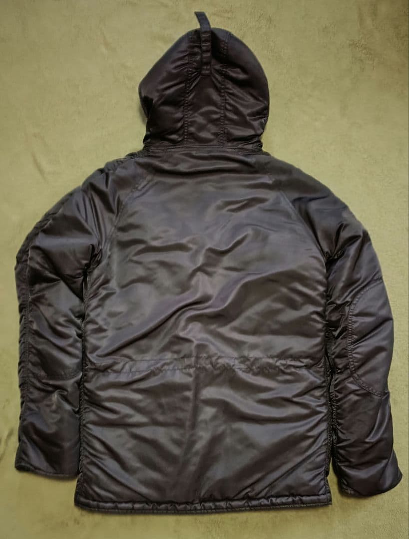 ALPHA N-3B タイトモデル 黒 フード付き ミリタリージャケット