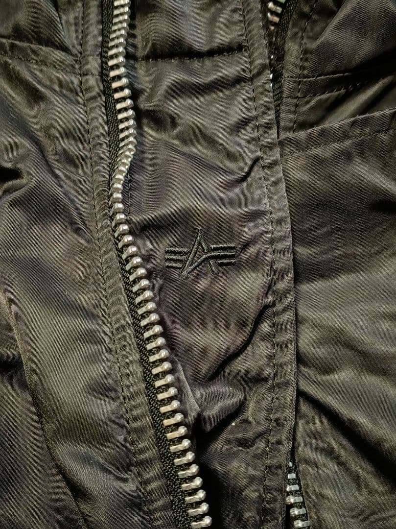 ALPHA N-3B タイトモデル 黒 フード付き ミリタリージャケット