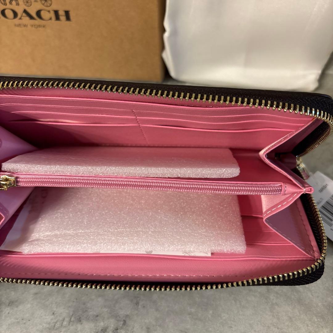 COACH 長財布 ブラウンマルチ IMBMC シグネチャー フローラルプリント
