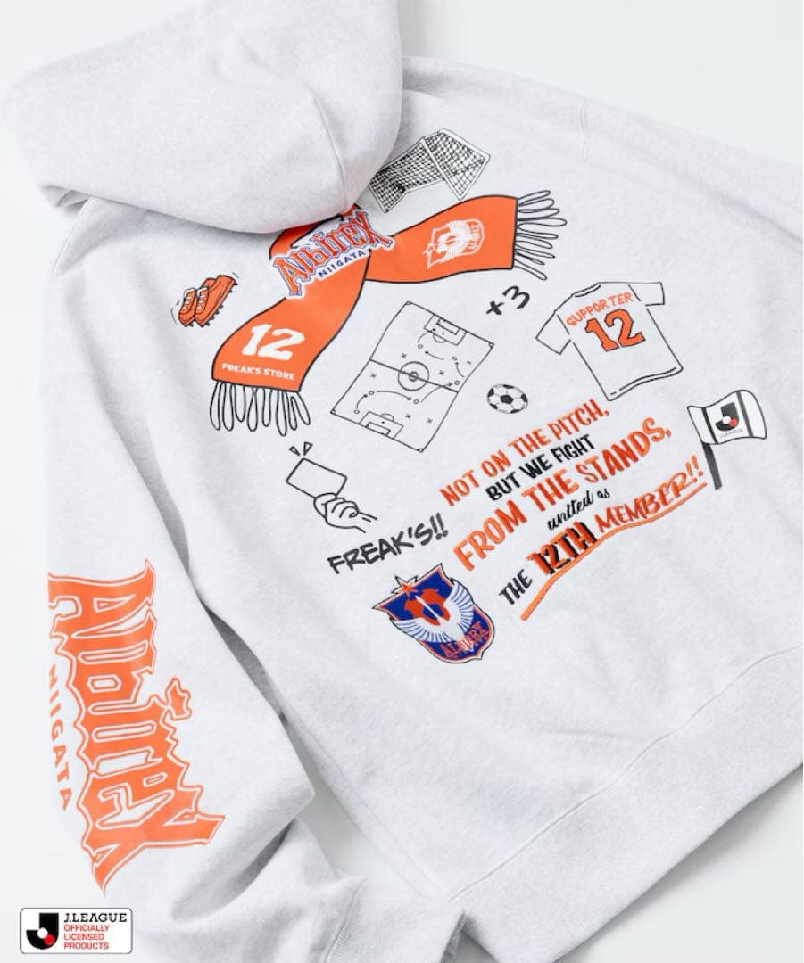 J.LEAGUE × FREAK’S アルビレックス新潟 ジップパーカー S
