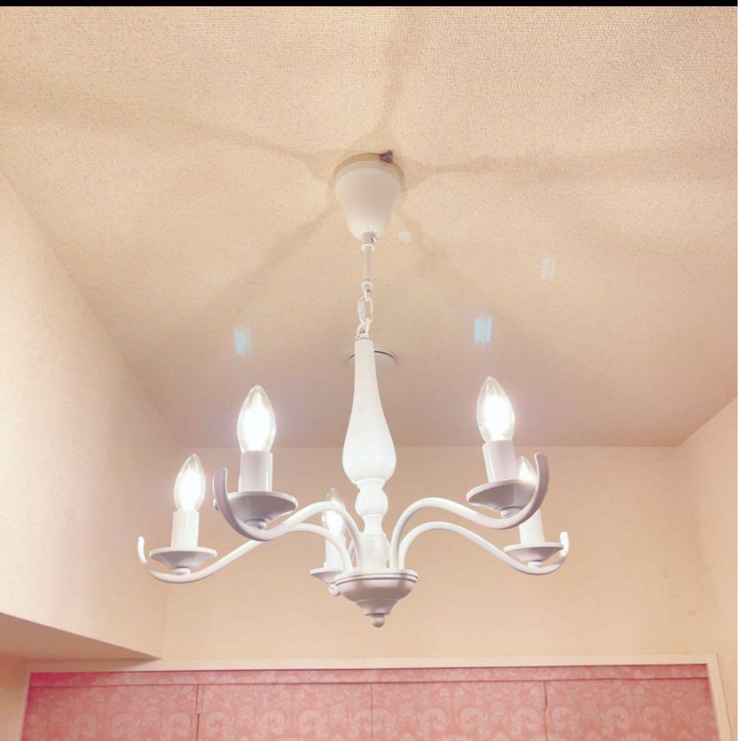 早い者勝ち❗️ 美品‼️Francfranc シャンデリア　白　フランフラン