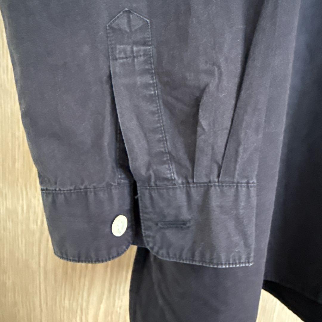 HUIS ハウス　タイプライタークロスビックシャツ　ネイビー　フリー　遠州織物