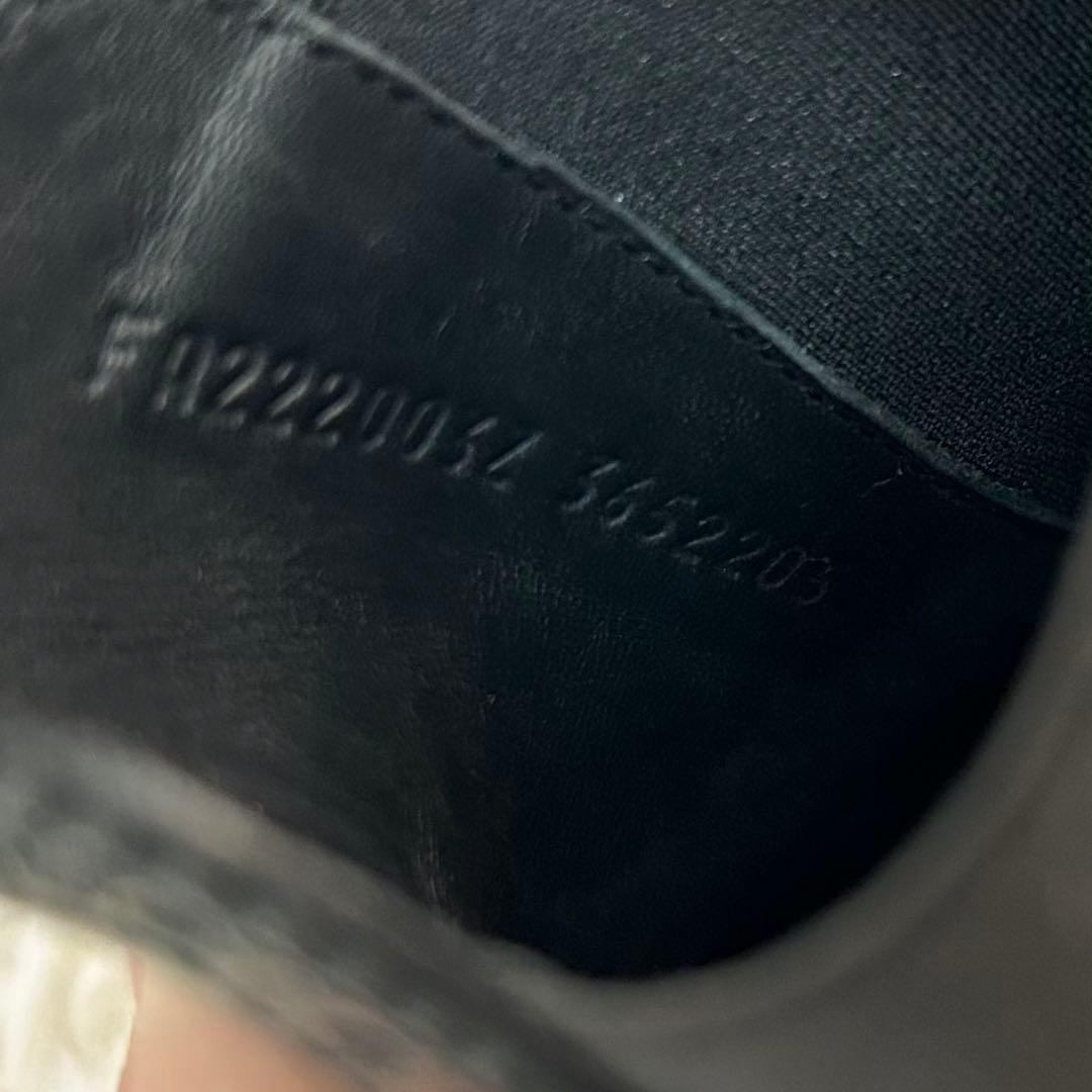 美品　HERMES サイドゴアブーツ　ブラック　ウィングチップ　レザー　保存袋