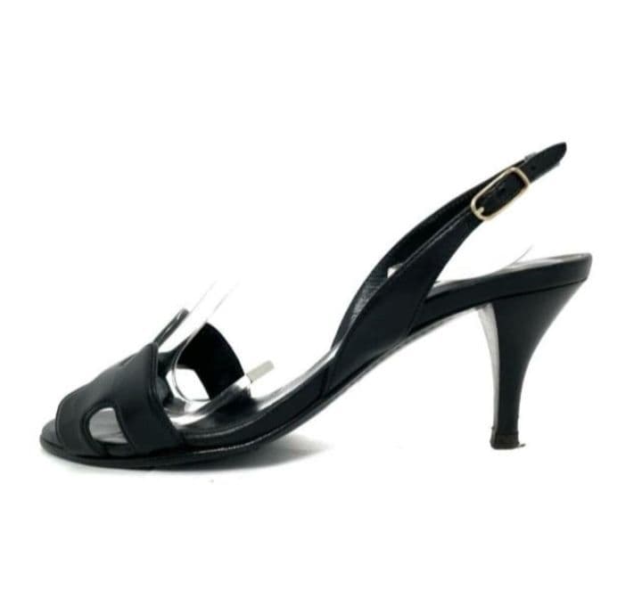 エルメス サンダル 35 1/2 レディース 黒