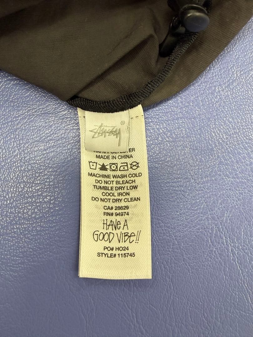 ステューシー シェル ジャケット ブラック Lサイズ