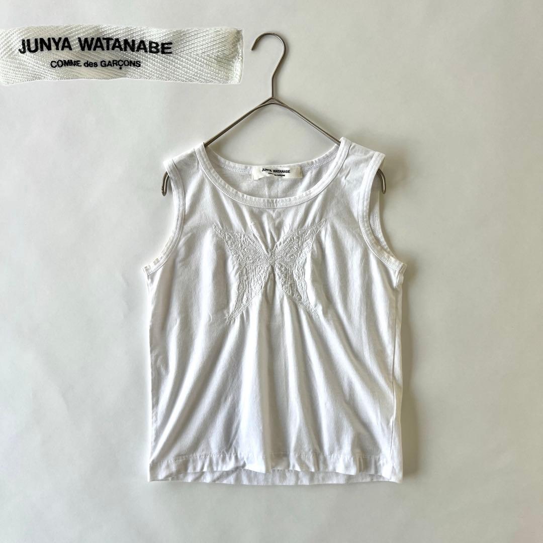 ジュンヤワタナベ チュニック 蝶 刺繍 ホワイト