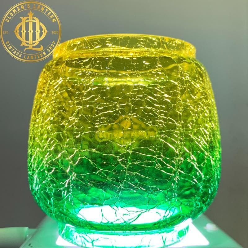 【限定】クラックグラス イエロー/グリーン ハーフ Feuerhand ホヤ