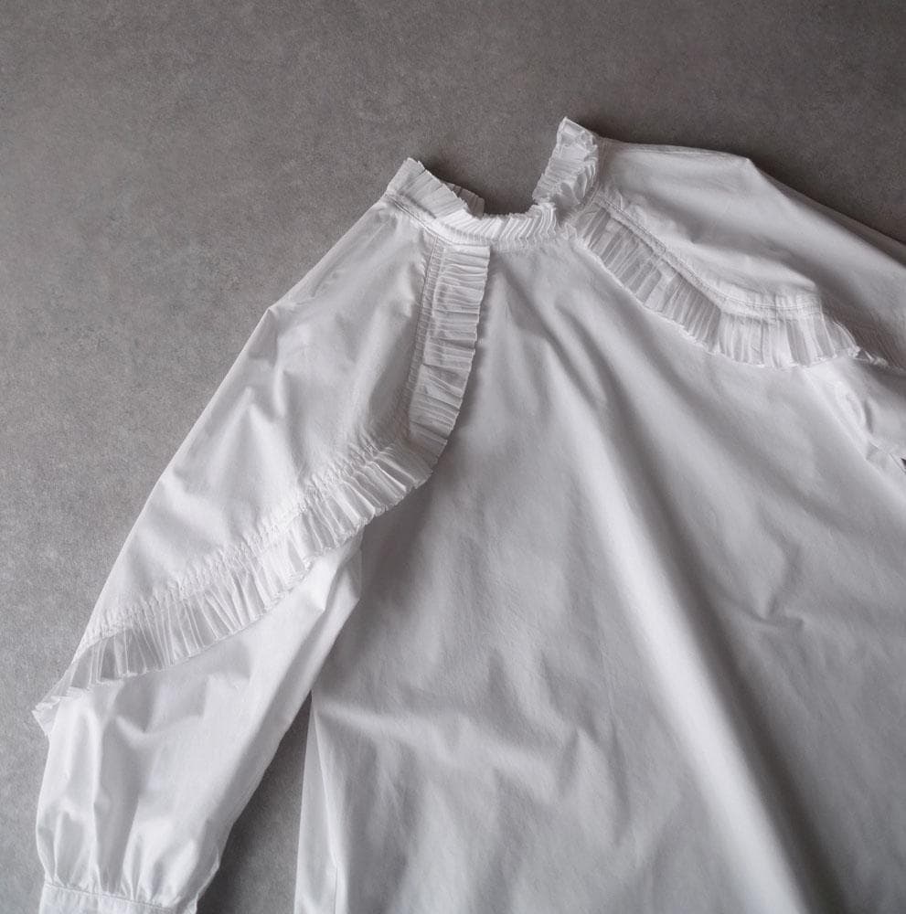 美品 マリリンムーン 2,7万円 フリルブラウス スタンドカラーブラウス 452