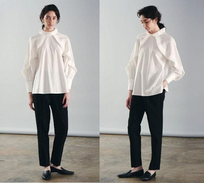 美品 マリリンムーン 2,7万円 フリルブラウス スタンドカラーブラウス 452