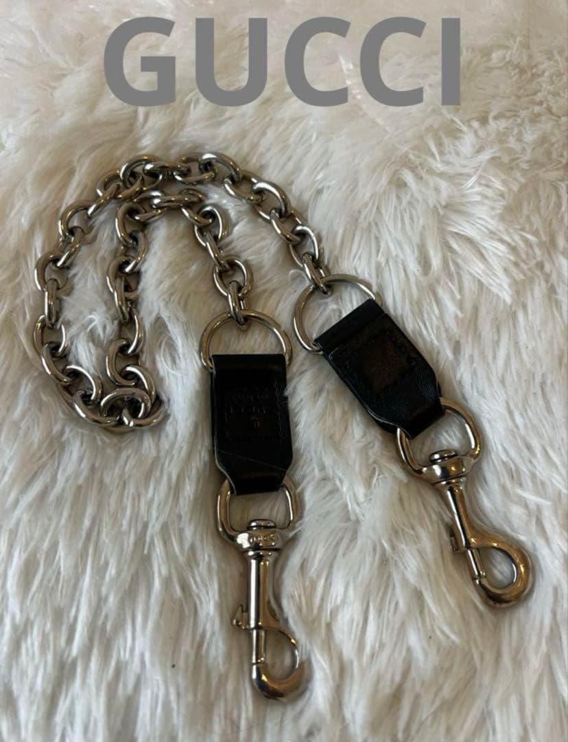 GUCCI ウォレットチェーン シルバー【美品】