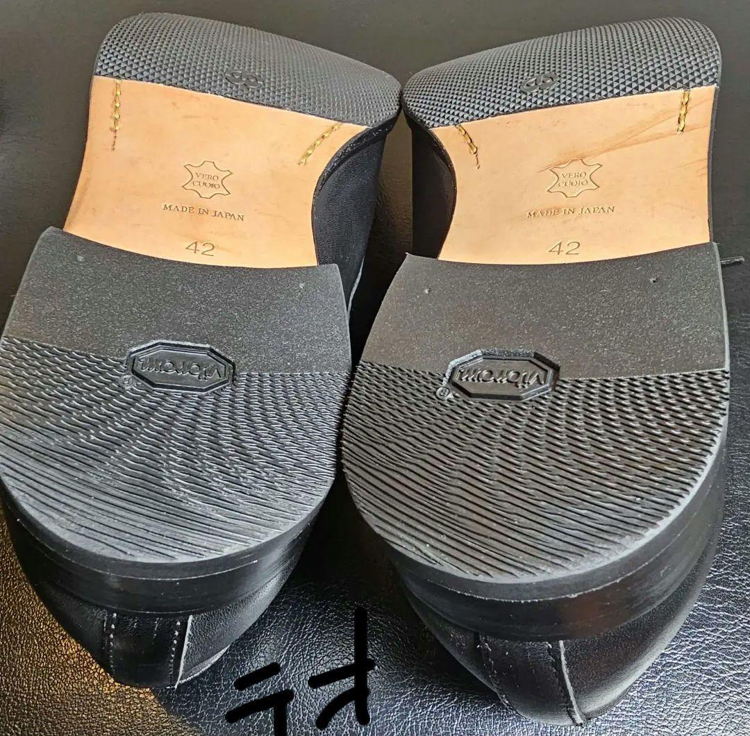 美品 パドローネ ダービー プレーントゥーシューズ 黒 27cm 日本製