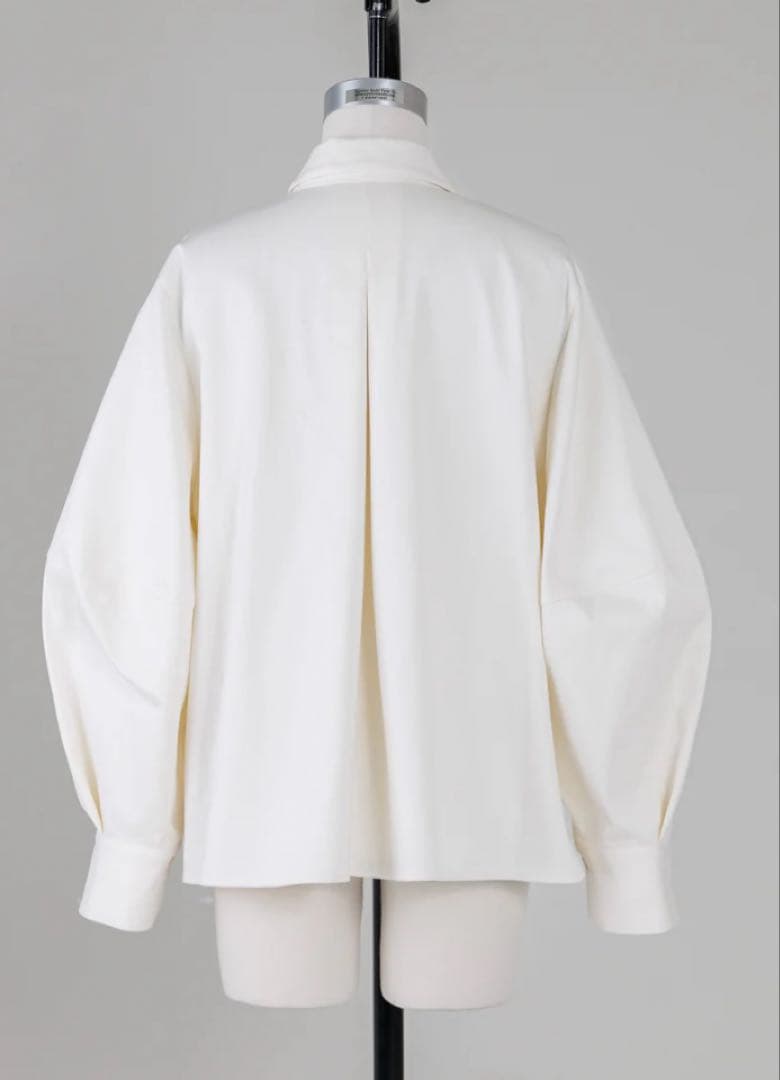 deres Alex silk denim shirt ホワイト