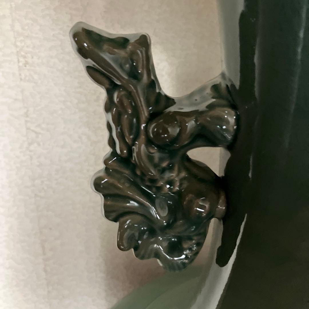 ★2月限定特価【希少•美品】在銘青山作　高麗青磁 特大飾り壺