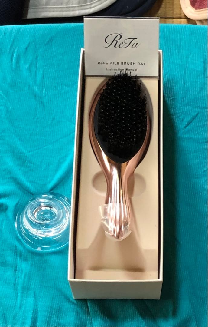とむ リファエールブラシレイ（ローズゴールド外箱有専用置台ガラス付　お洒落