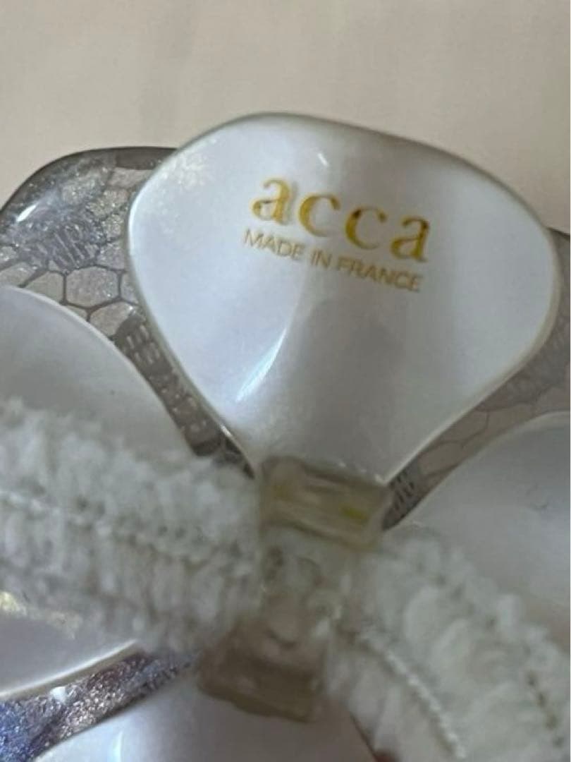 アッカ ホワイトレース バレッタ、ヘアゴムセット