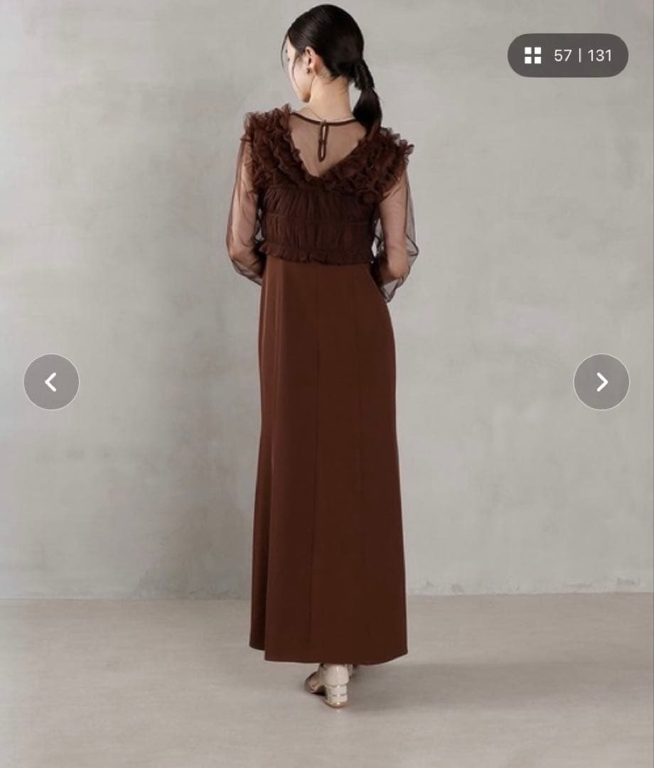 フリルベスト付きシアードレス3点セット