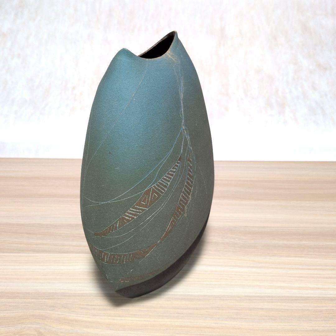 小林政美氏作 焼〆釉彩器