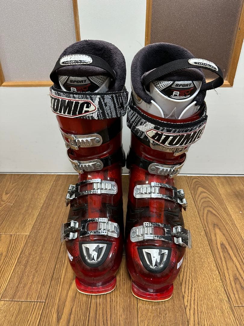 ATOMICアトミック スキーブーツ SHAWX 赤黒 27cm27.5cm