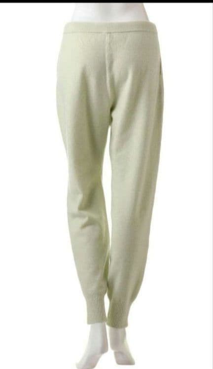 ✿　エブールebure　ハイゲージカシミア リブニットパンツ