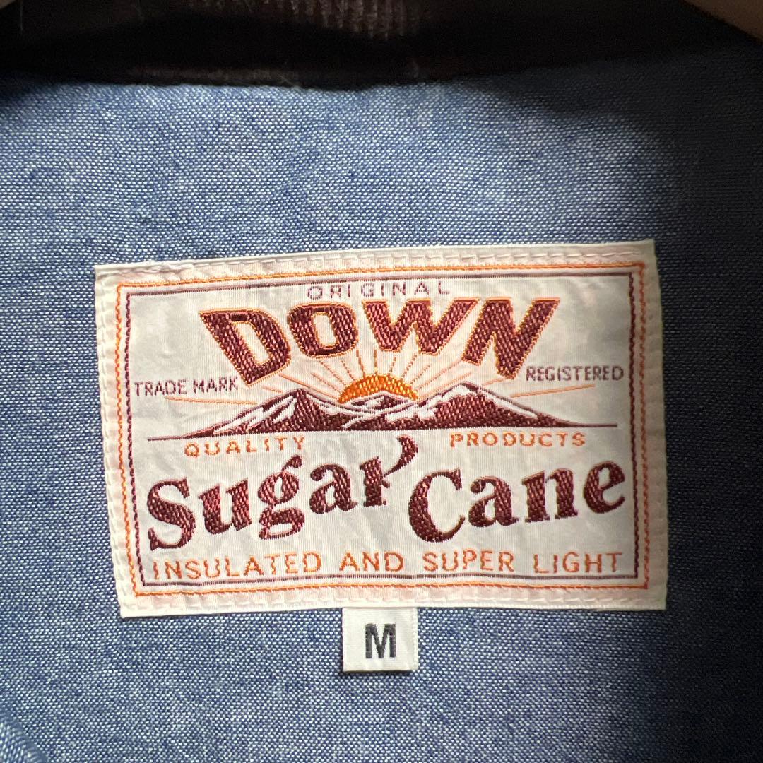 SUGAR CANE レザーヨーク デニムダウンベスト　キルティング　インディゴ