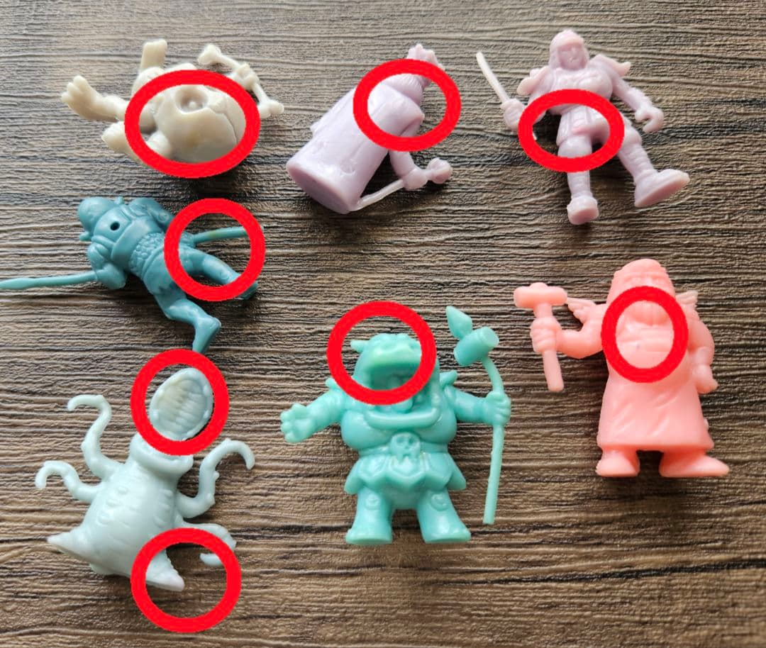 ネクロスの要塞フィギュアセット213体＋魔法チップ1枚　消しゴム大量まとめ