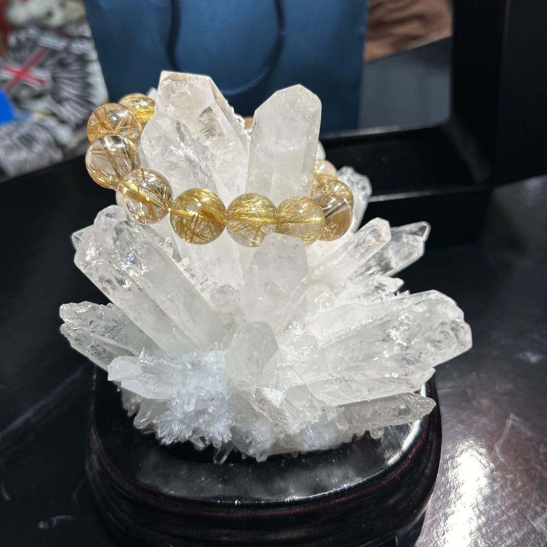 昇仙峡ジュエリータウン、￼ルチル15mm~16mm￼ブレスレットパワーストーン￼