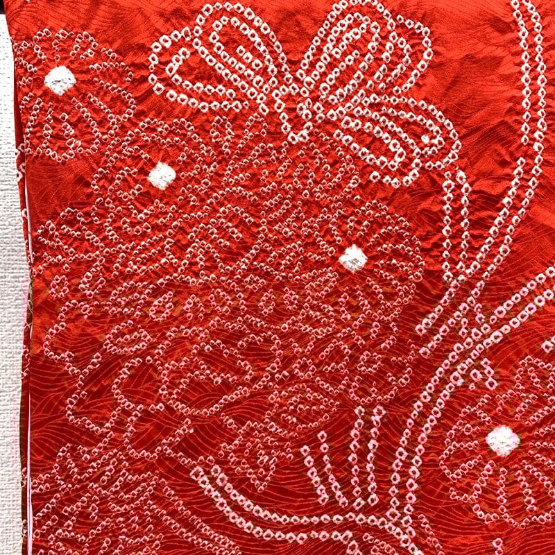 504ax56■お宮参り 女児 絞り染 祝着 産着 掛着 七五三にも■美品