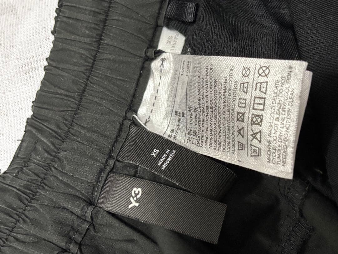Y-3 RIPSTOP カーゴパンツ XS 黒 H63028