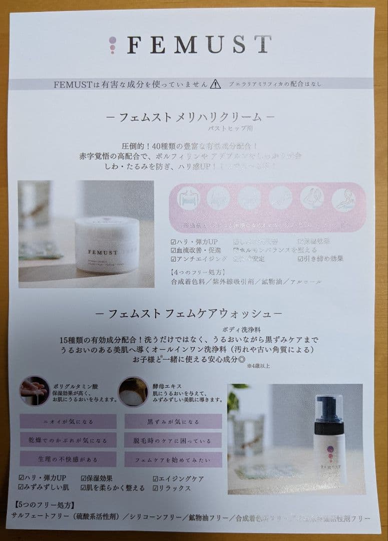 【新品未開封】フェムスト　メリハリクリーム　フェムケアウォッシュ　3点セット