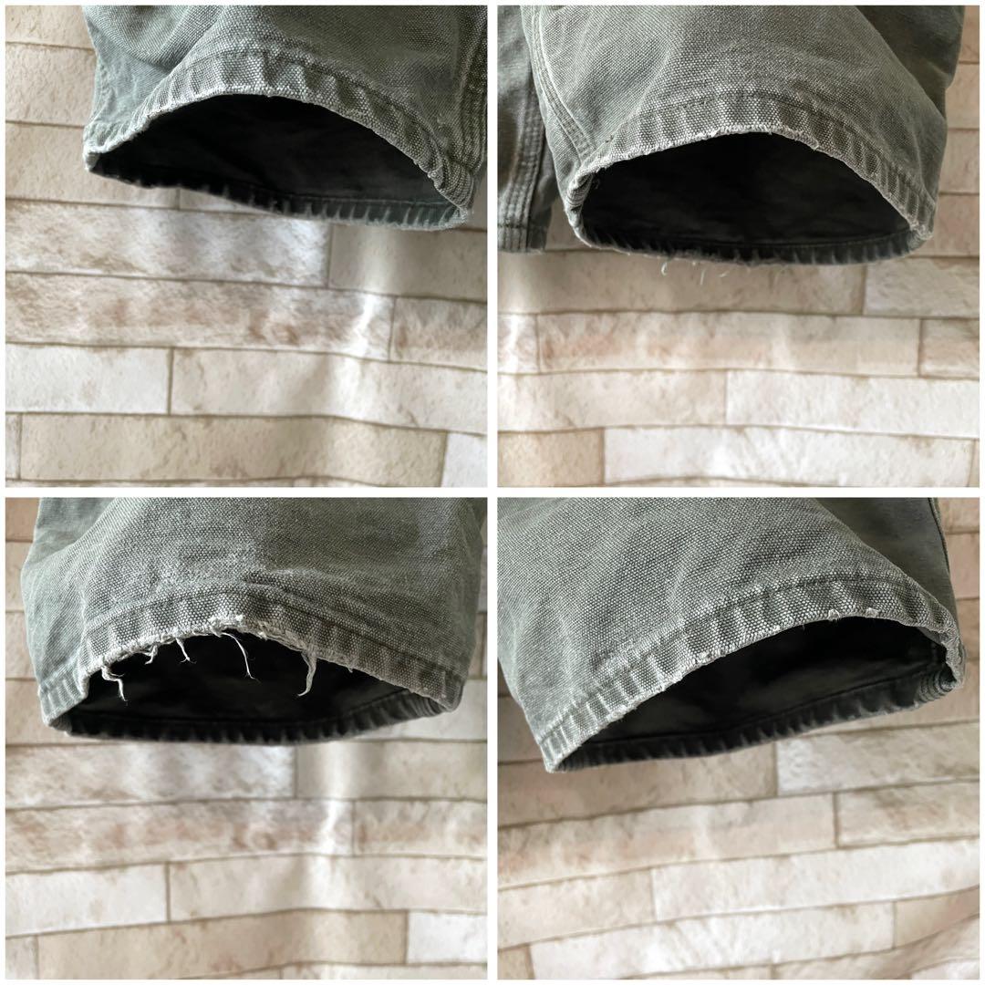 カーハート ペインターパンツ ダック地 革パッチ カーキ 42×32